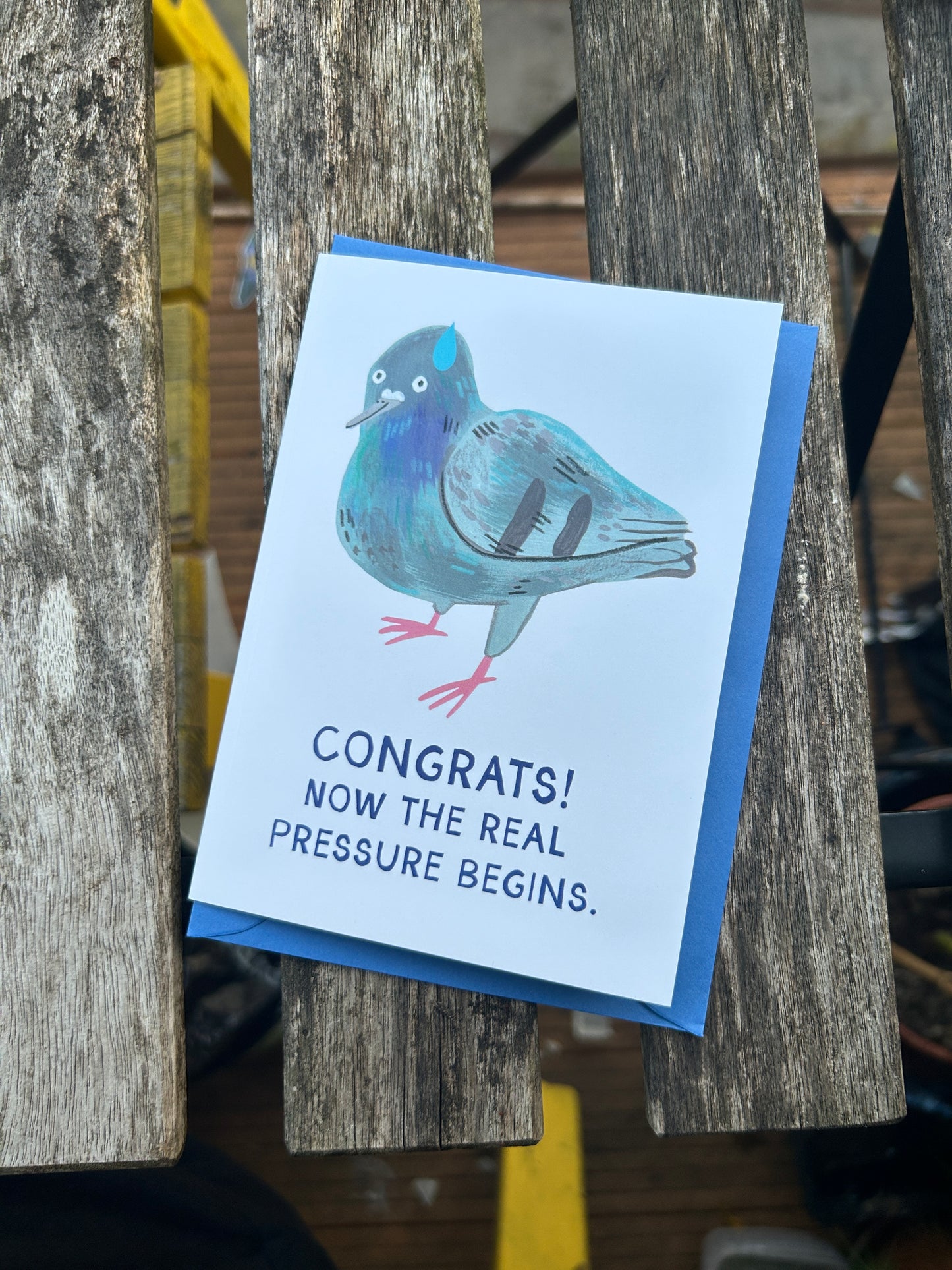 Congrats! Now The Real Pressure Begins Greeting Card