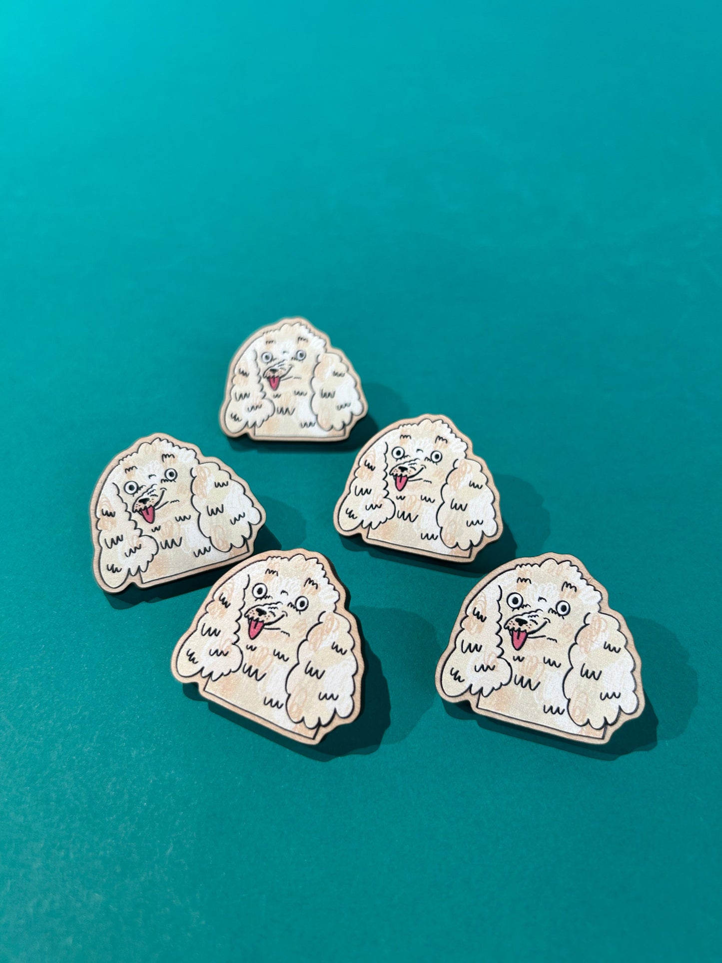 Wooden Dog Pins by Fernandes Makes