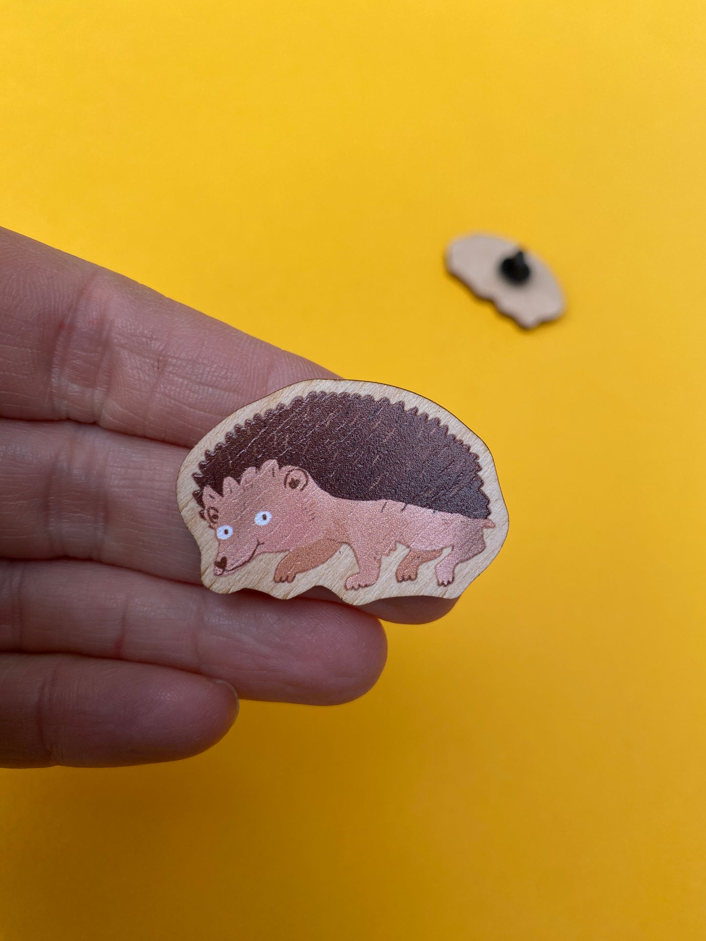 Hedgehog Wooden Pin
