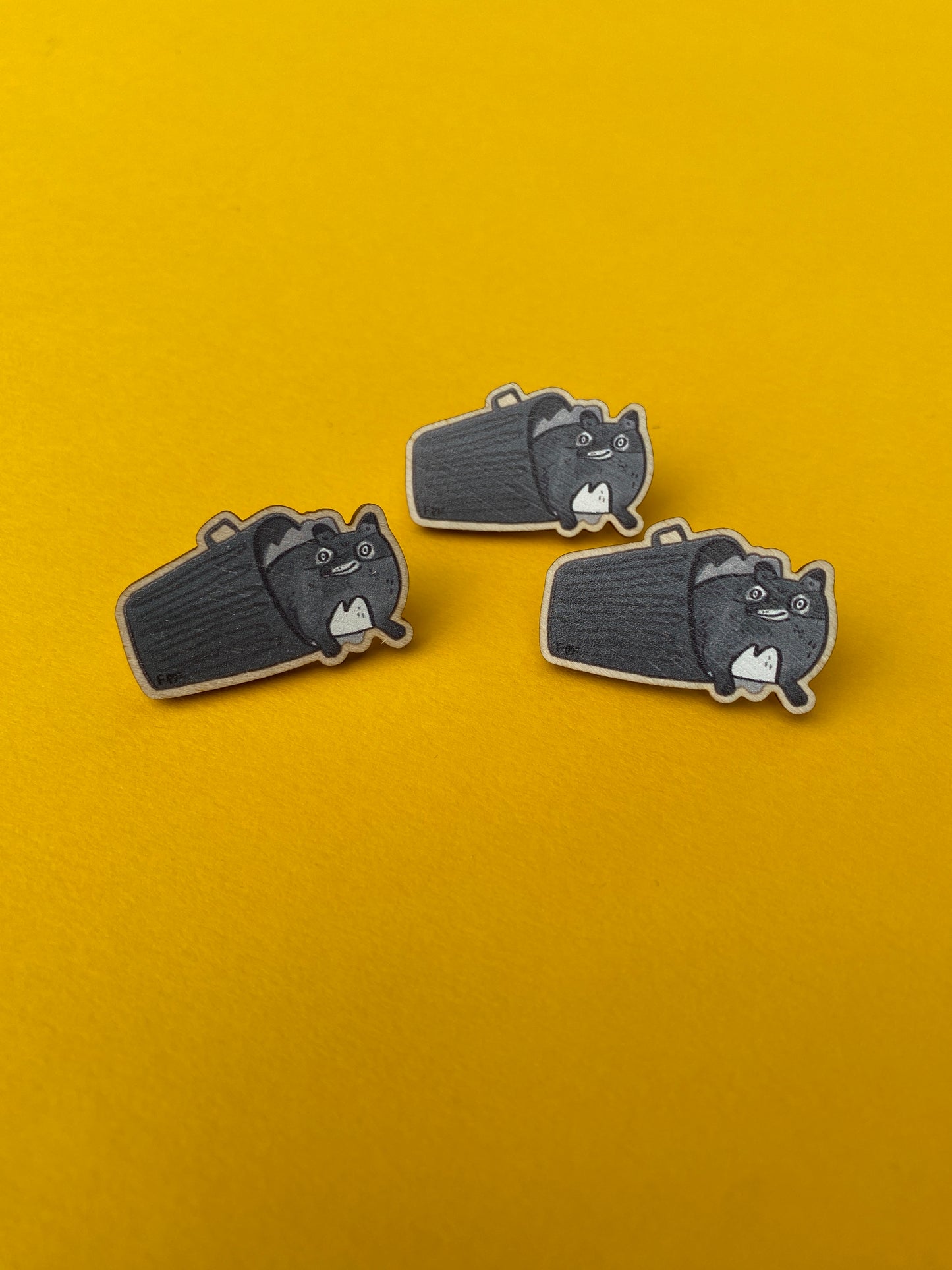 Raccoon Wooden Pin
