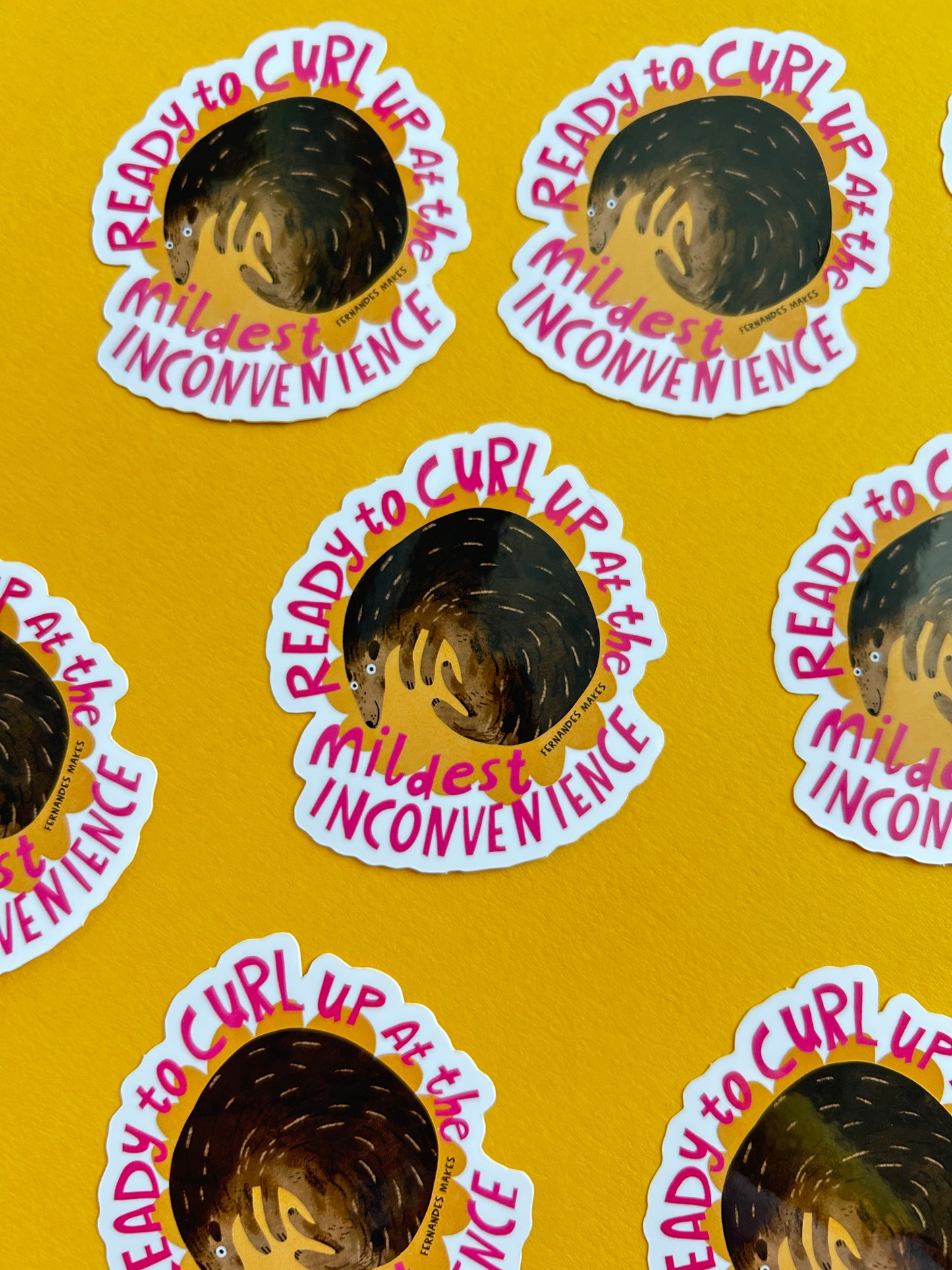 Curl Up inconvenience Sticker