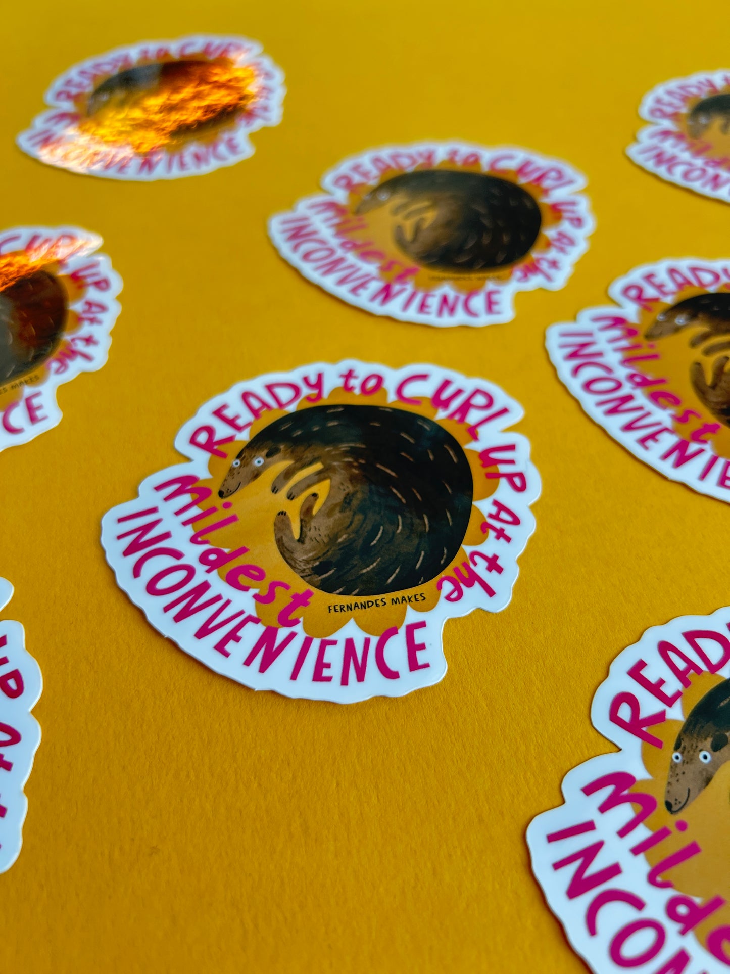 Curl Up inconvenience Sticker