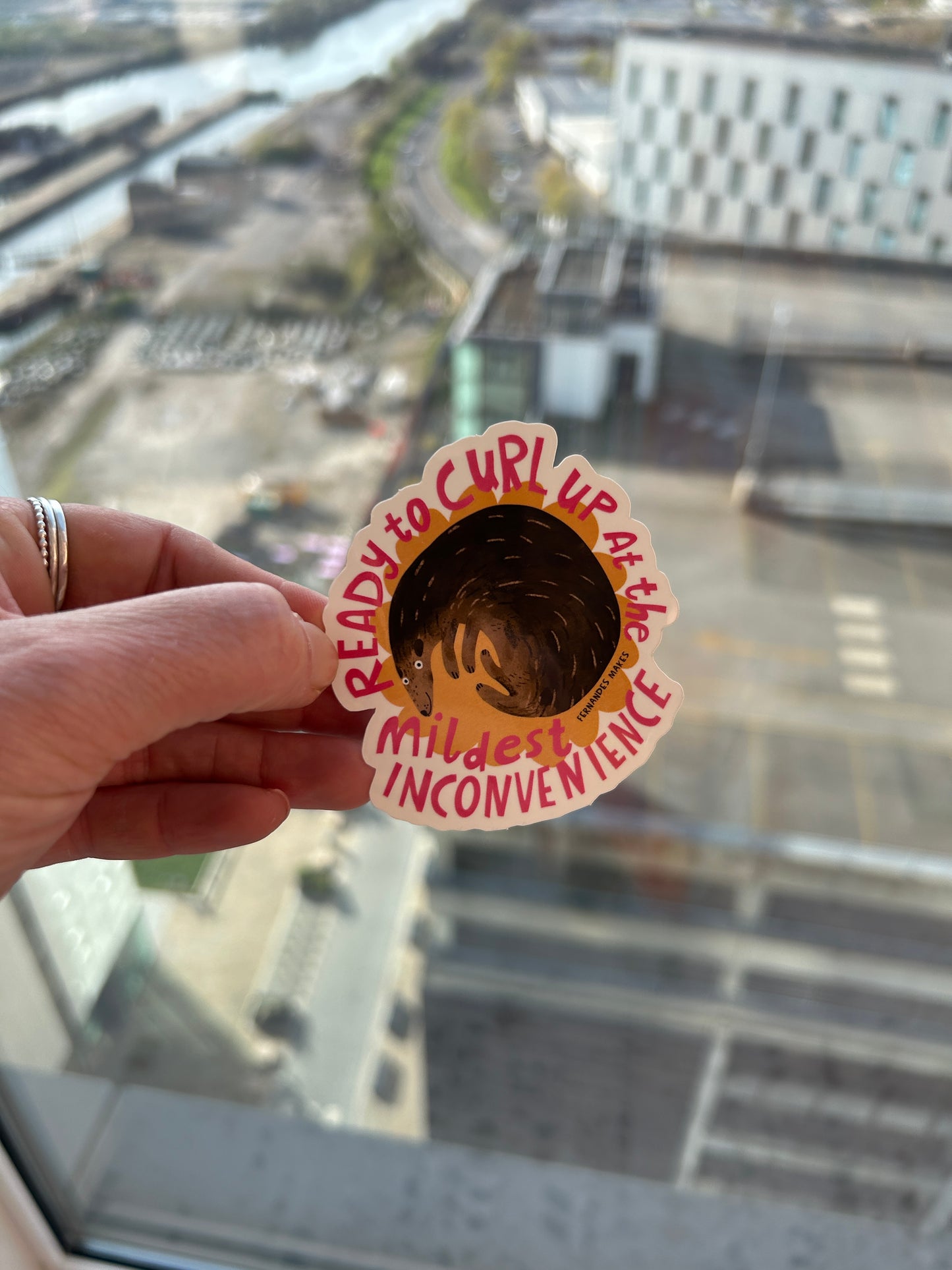 Curl Up inconvenience Sticker