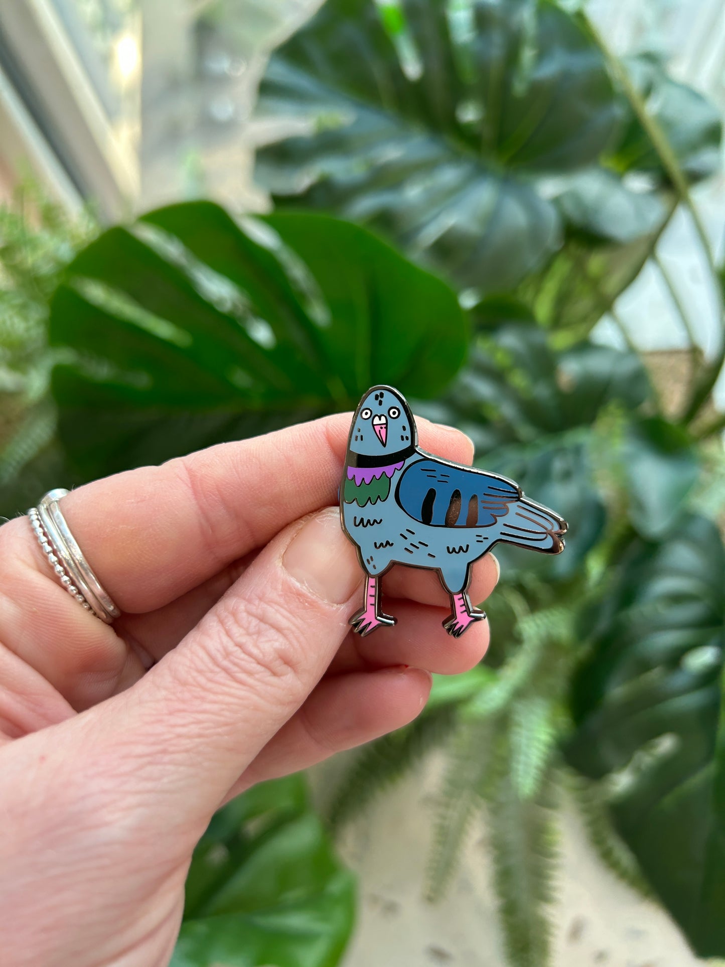 Derpy Pigeon Enamel Pin