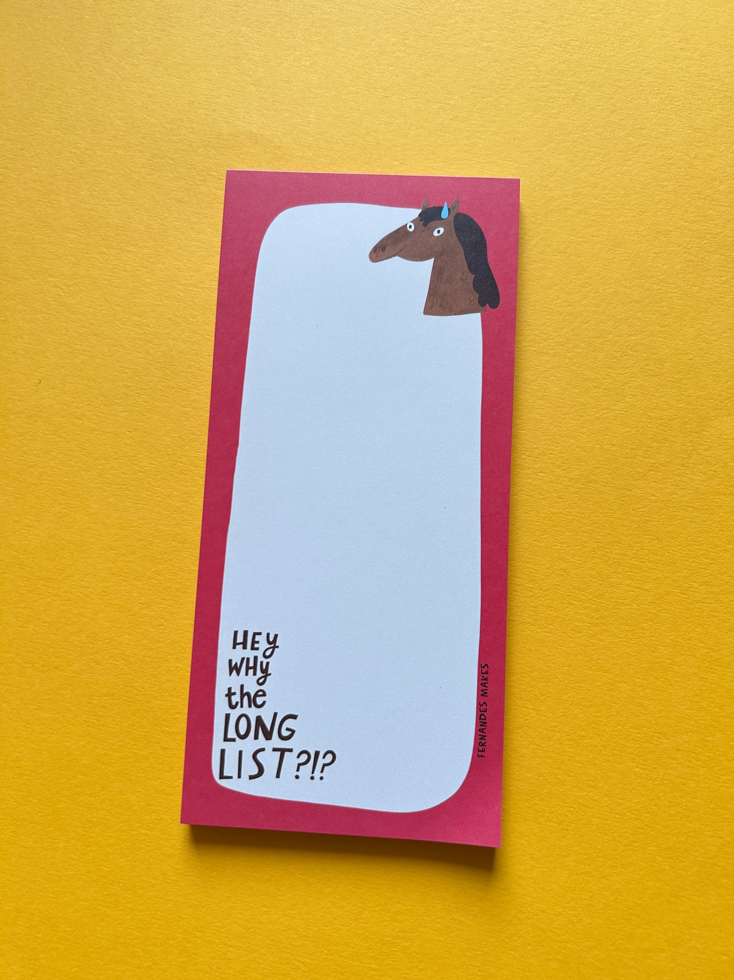 Why The Long List Horse DL Notepad