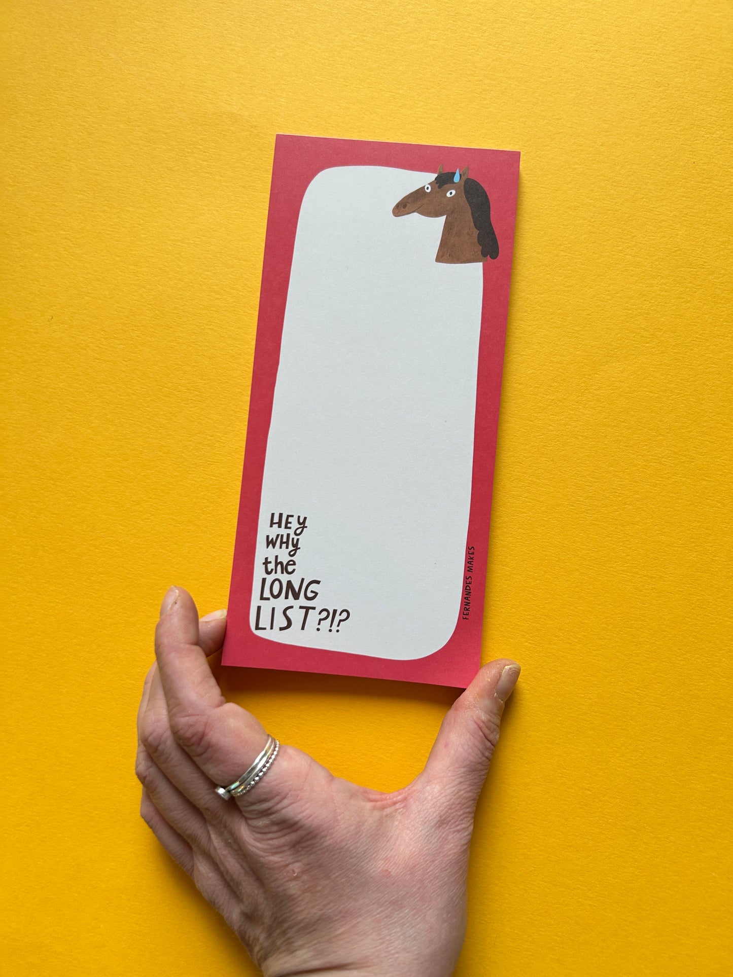 Why The Long List Horse DL Notepad