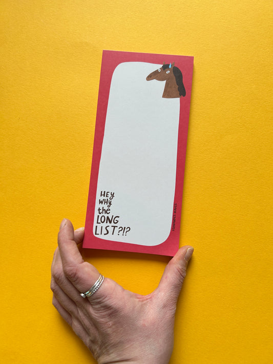 Why The Long List Horse DL Notepad