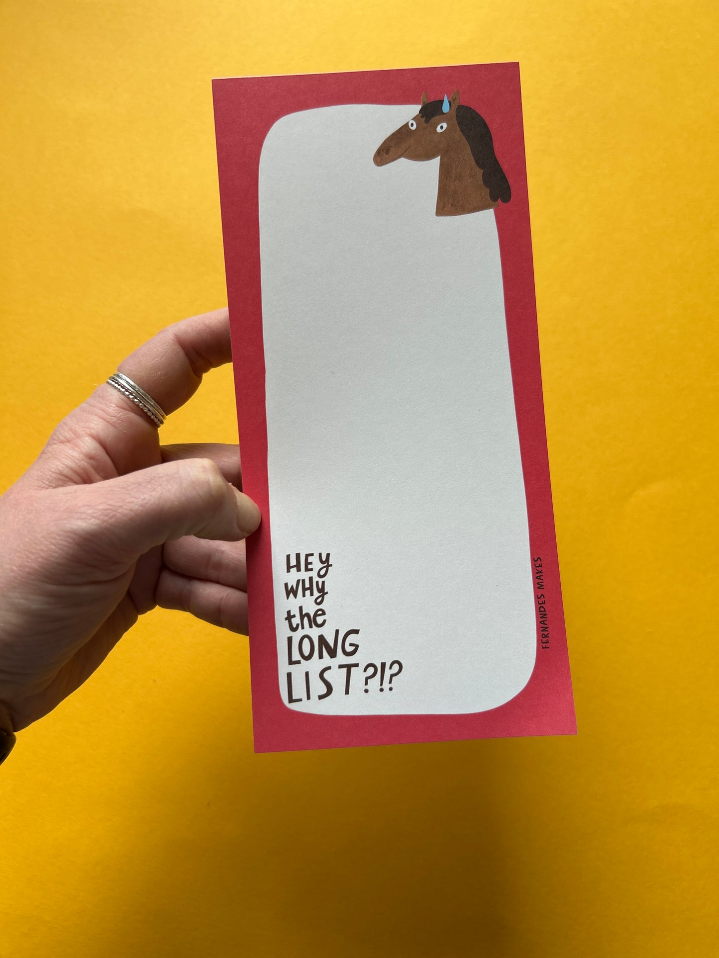 Why The Long List Horse DL Notepad