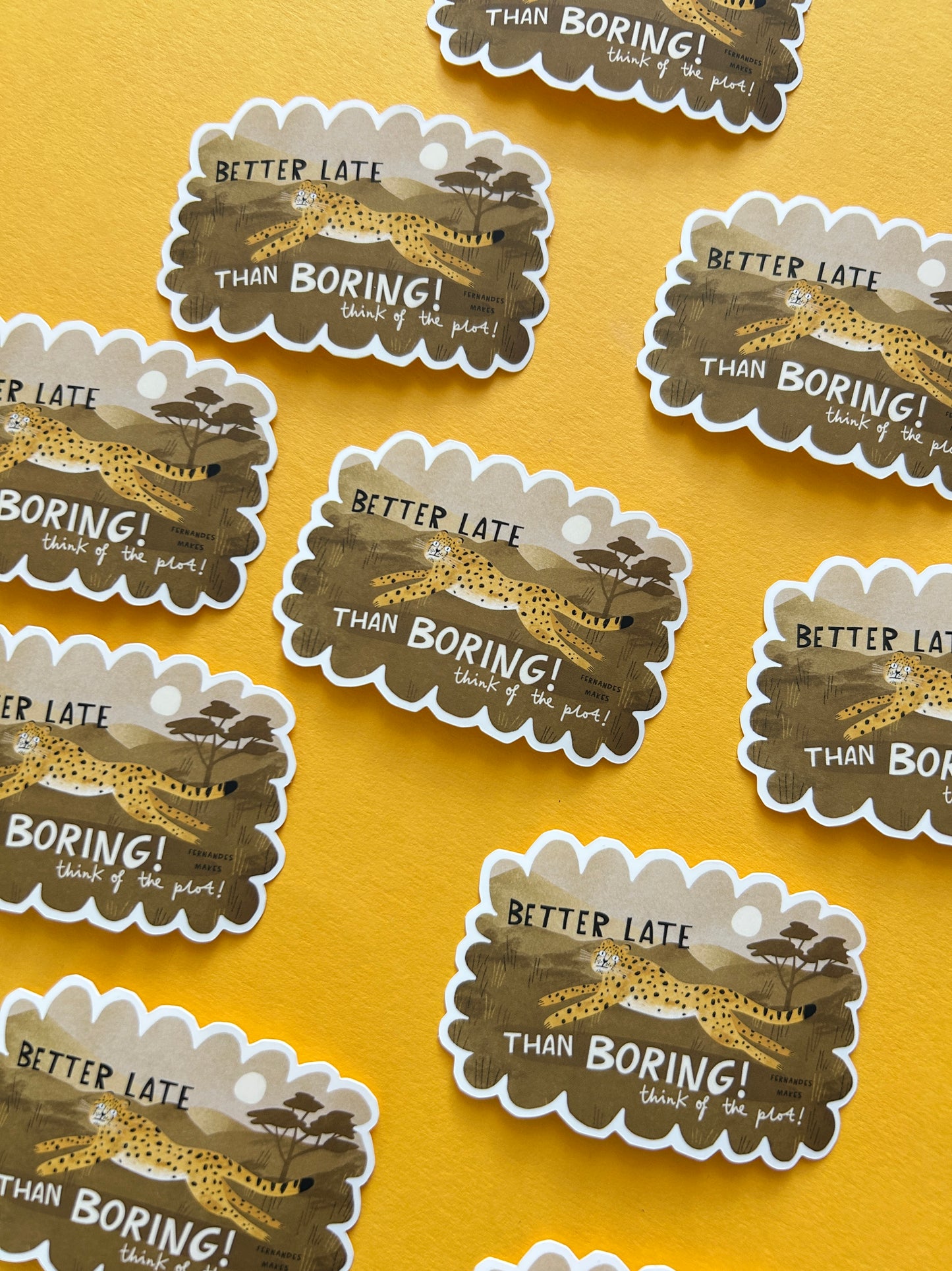 Better Late than Bored Vinyl Sticker