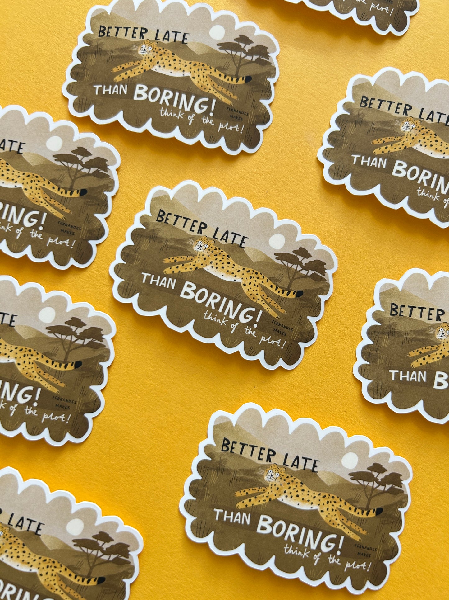 Better Late than Bored Vinyl Sticker