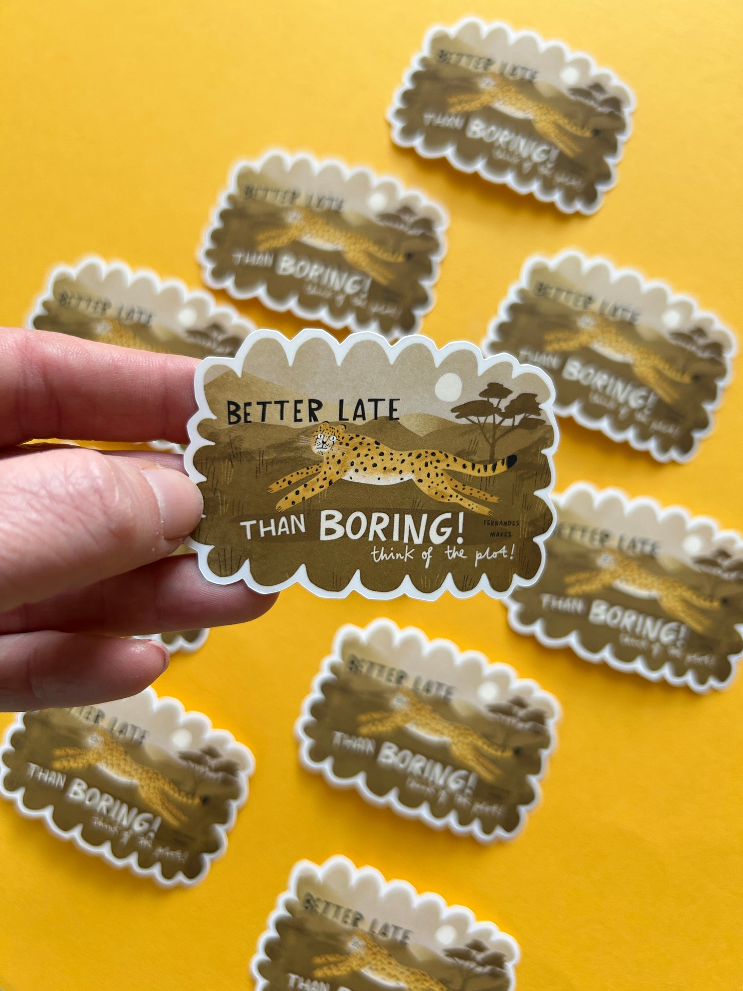 Better Late than Bored Vinyl Sticker