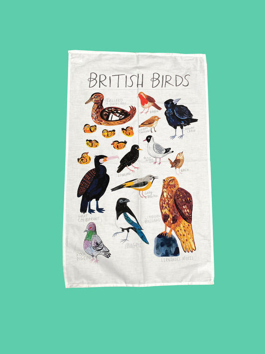 British Birds Tea Towel