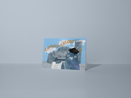 Congradulations Pigeon Greeting Card / Graduation