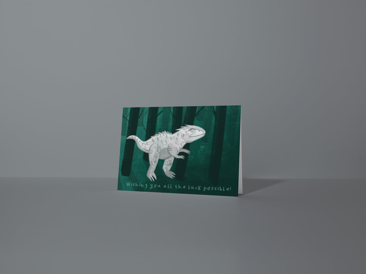 Wishing You All The Luck Possible T-Rex Greeting Card