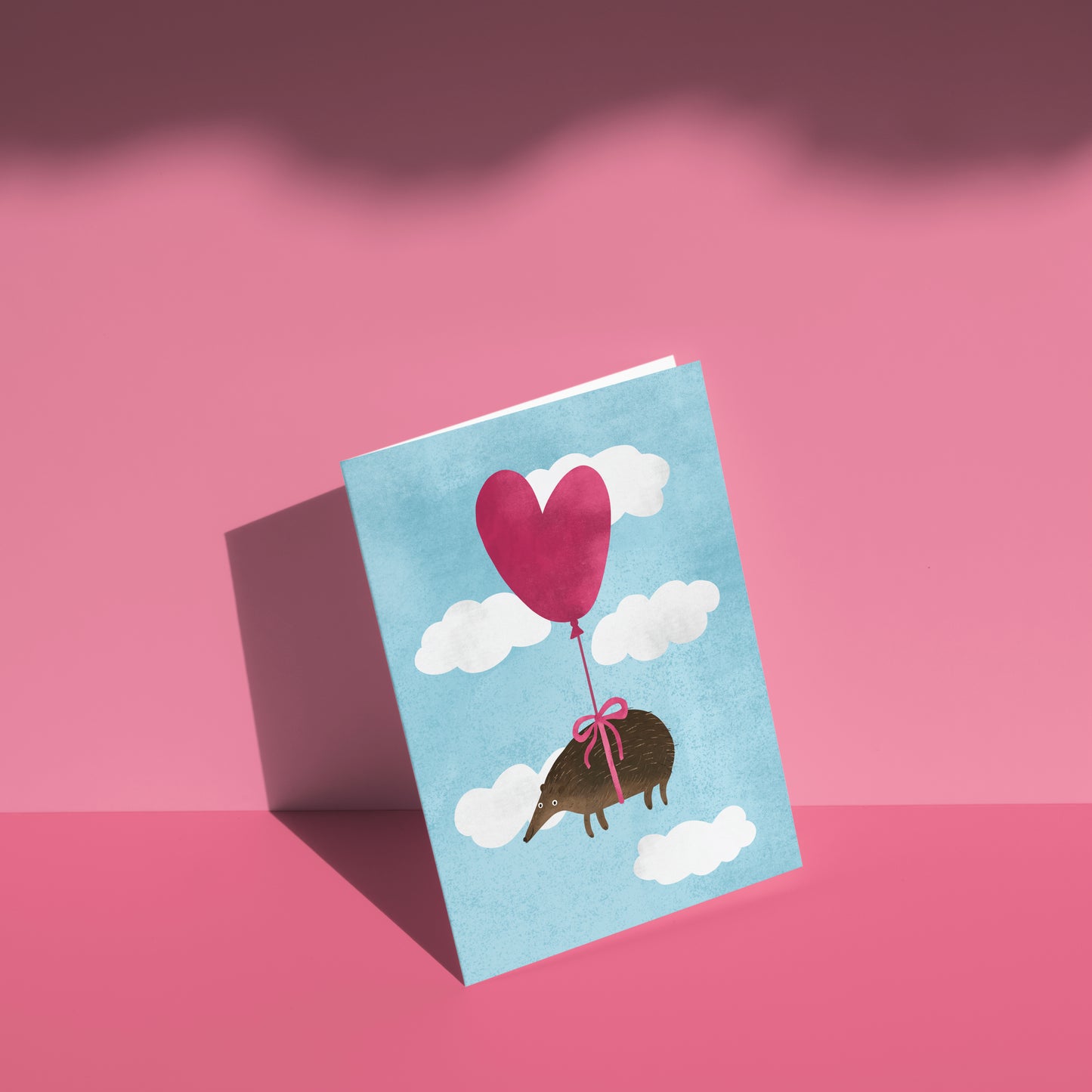 Hedgehog Floating in the Clouds Greeting Card