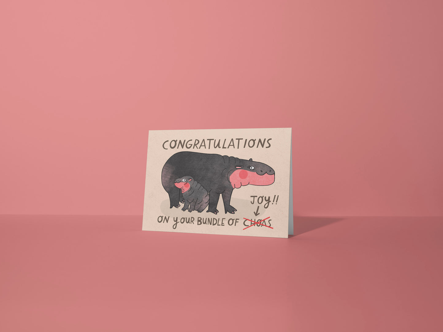 Pygmy Hippo Congratulations Greeting Card