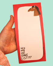 Why The Long List Horse DL Notepad