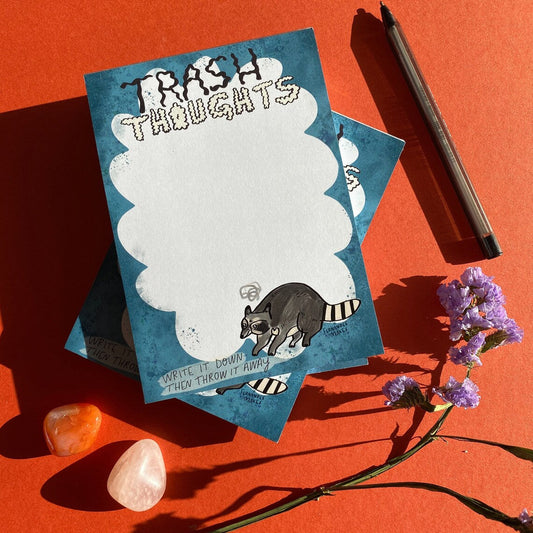 Trash Thoughts Raccoon Notepad