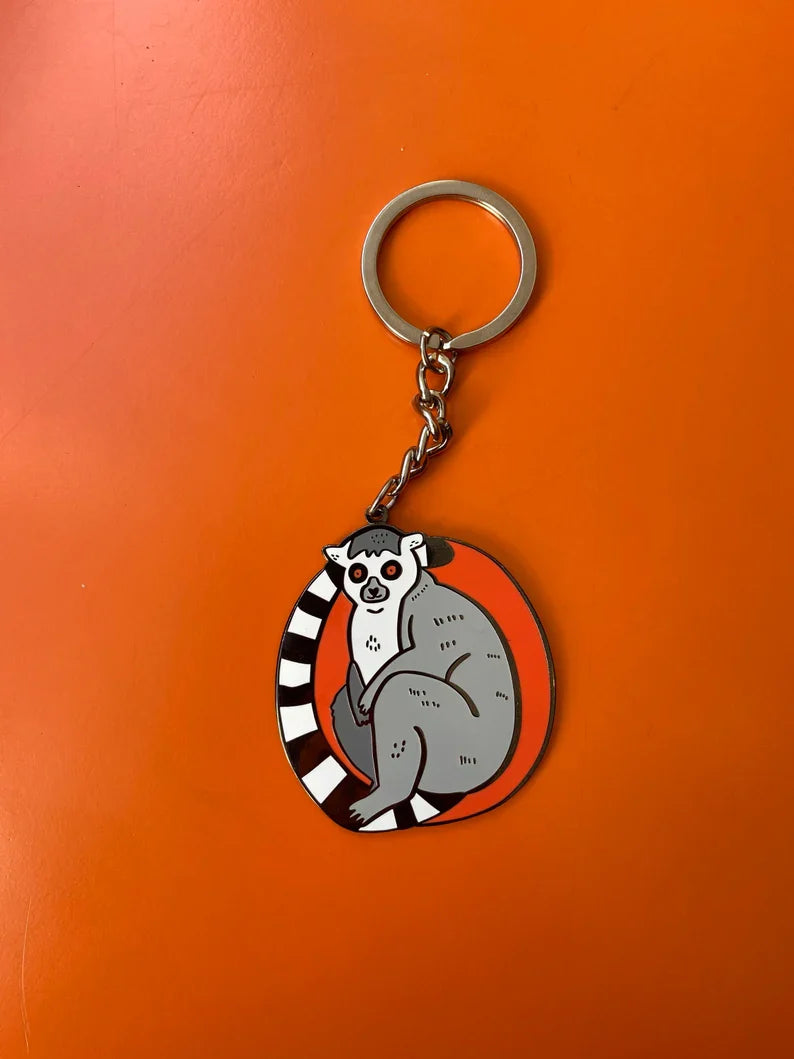 Lemur Enamel Keychain by Fernandes Makes