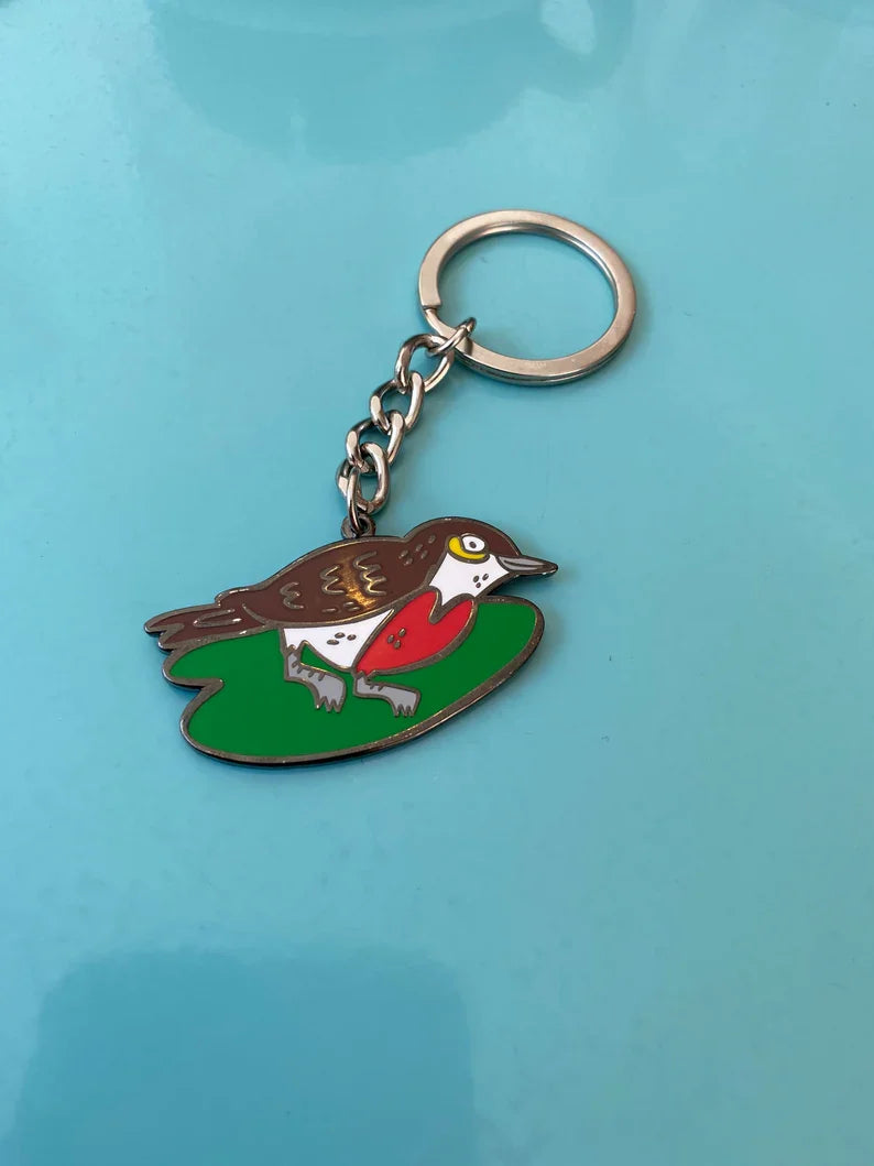 Robin Enamel Keychain by Fernandes Makes
