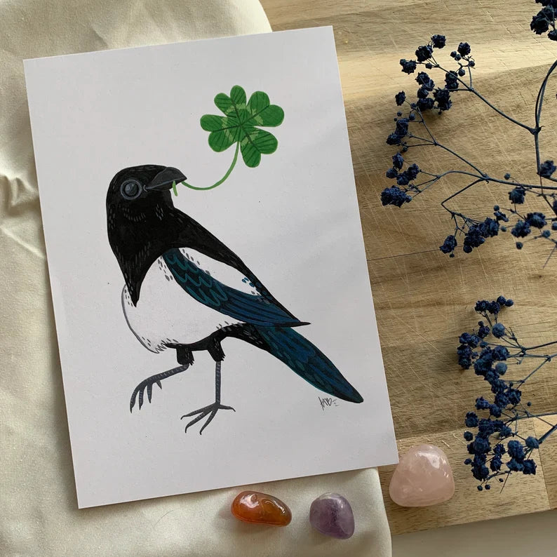 Lucky Magpie - Art Print