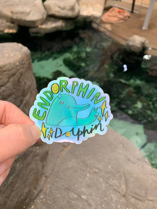 Endorphin Dolphin Holographic Vinyl Sticker
