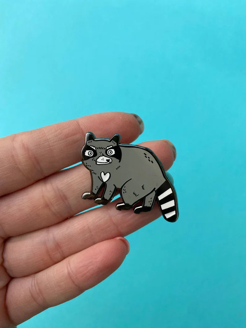 Raccoon Enamel Pin
