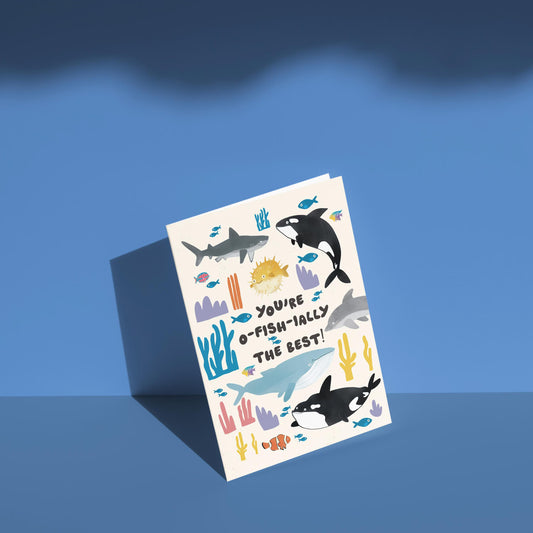 You're O-fish-ially The Best Greeting Card
