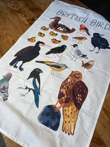 British Birds - Illustrated Cotton Tea Towel