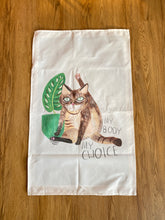 My Body My Choice Cat - Illustrated Cotton Tea Towel