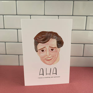 Aha Alan Partridge Inspired Greeting Card