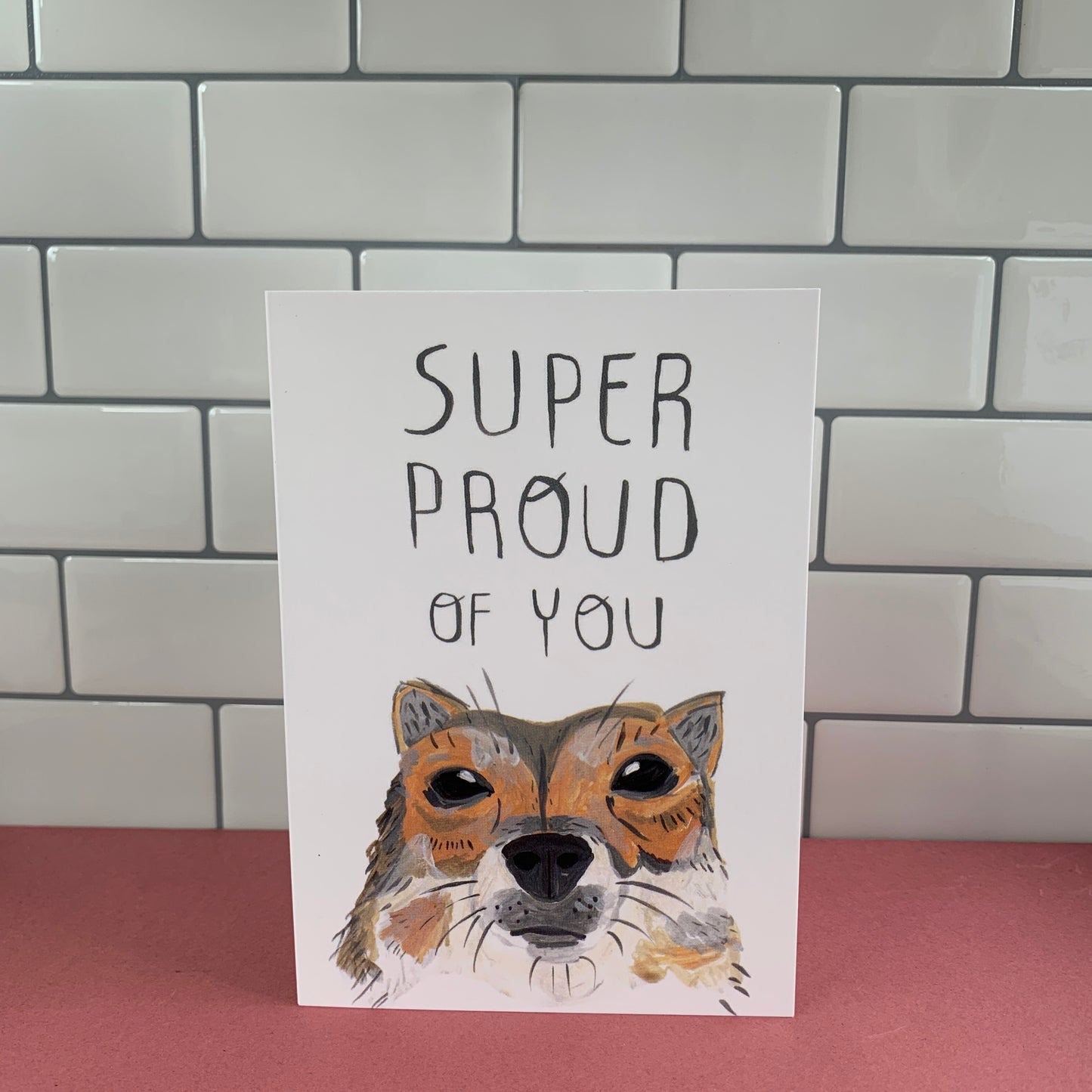 Super Proud of You! Corgi dog Congratulations/Well Done greeting card - Fernandes Makes