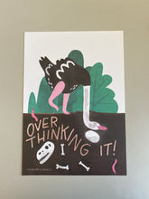 Overthinking it! - Ostrich Illustrated Digital Art Print