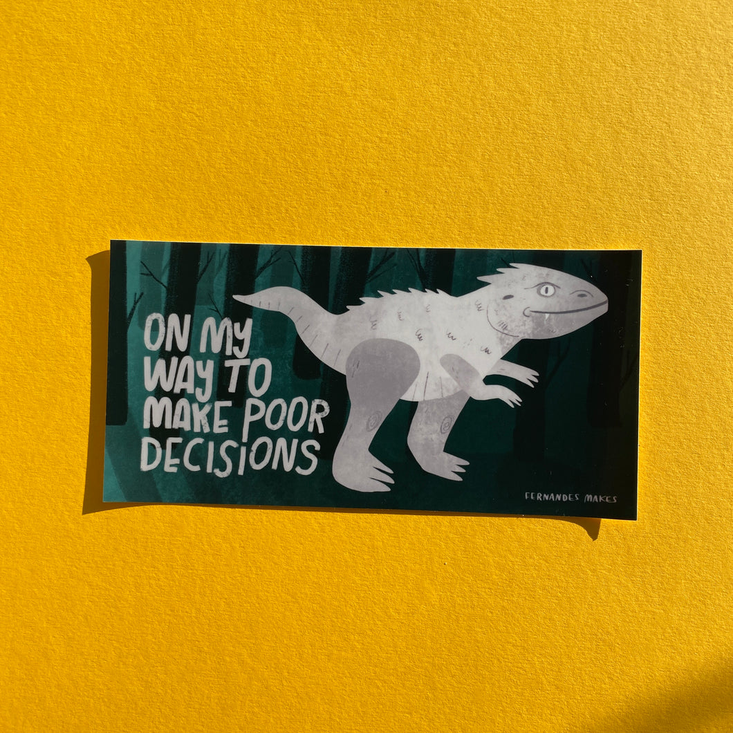 LARGE Indominus Rex Dinosaur Vinyl Bumper Sticker