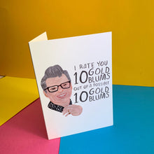 Jeff Goldblum A6 greetings card - I Rate You 10 Goldblums Out Of A Possible 10 Goldblums - Funny Card, Pop Culture, Celebrity Card - Fernandes Makes