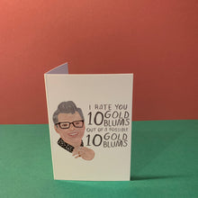 Jeff Goldblum A6 greetings card - I Rate You 10 Goldblums Out Of A Possible 10 Goldblums - Funny Card, Pop Culture, Celebrity Card - Fernandes Makes