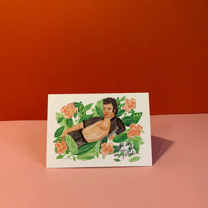 Jeff Goldblum Greetings Card - Blum Where You Are Planted - Funny Jurassic Park Themed Illustration, Botanical Home Decor, Feel Good Card - Fernandes Makes