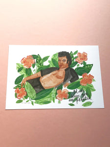 Jeff Goldblum Art Print - Blum Where You Are Planted - Funny Jurassic Park Themed Illustration, Botanical Home Decor, Movie Lover Gift - Fernandes Makes