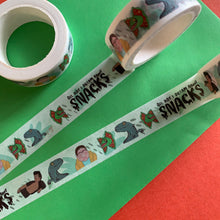 All day I dream about snacks, Jurassic park inspired stationary and dinosaur lovers Paper Washi tape for journals notebooks and scrapbooking - Fernandes Makes