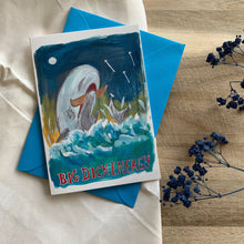 BIG (Moby) DICK ENERGY A6 Greetings Card - Moby Dick Whale Painting, Funny Animal Pun Card, Motivation, Blank Inside for Any Occasion - Fernandes Makes